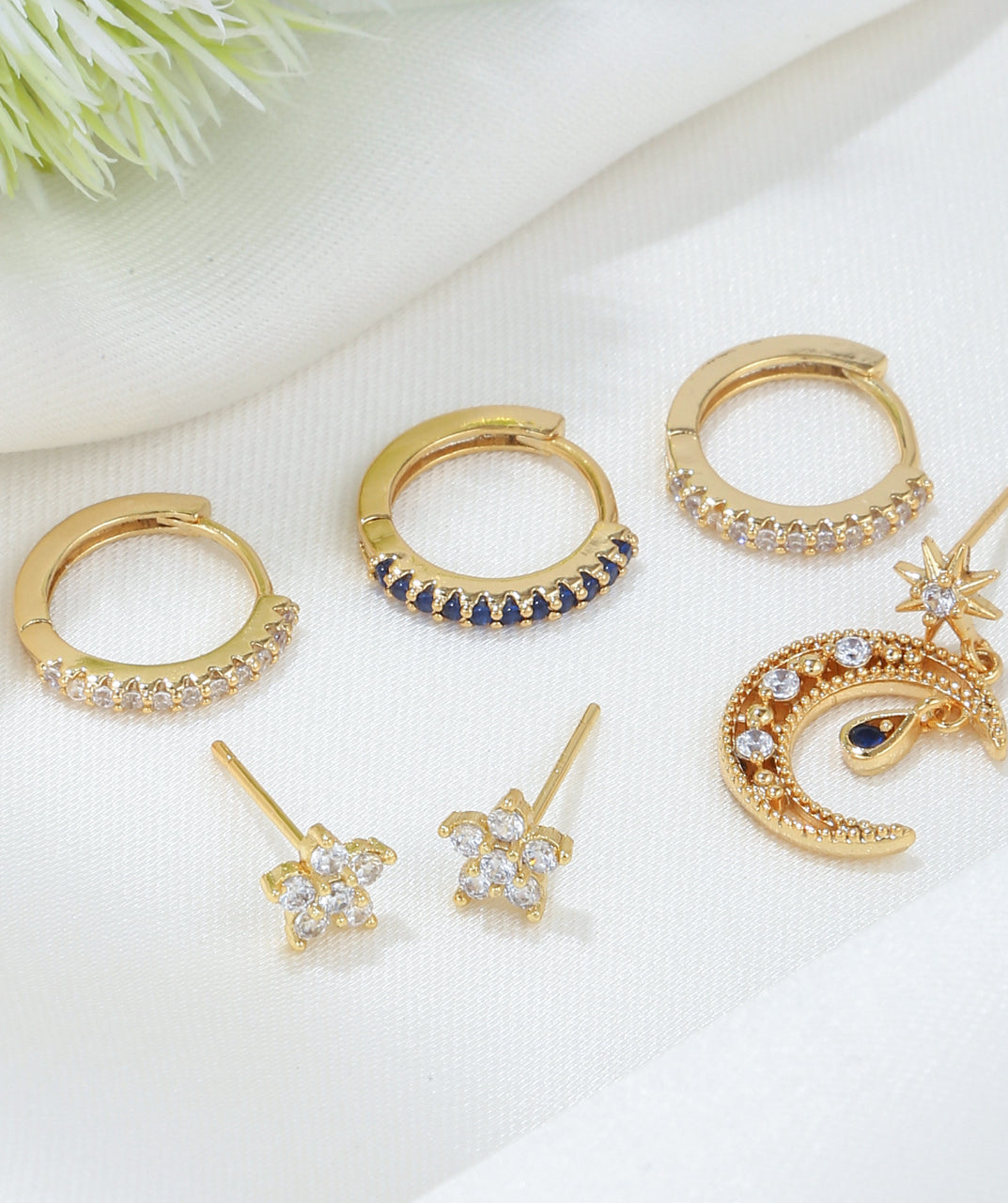 Gold-Plated Earring Set