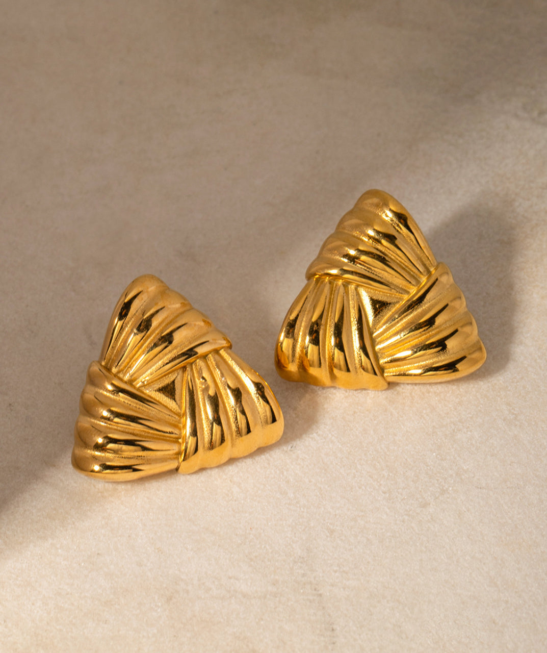 Triangle Line Stud Earrings