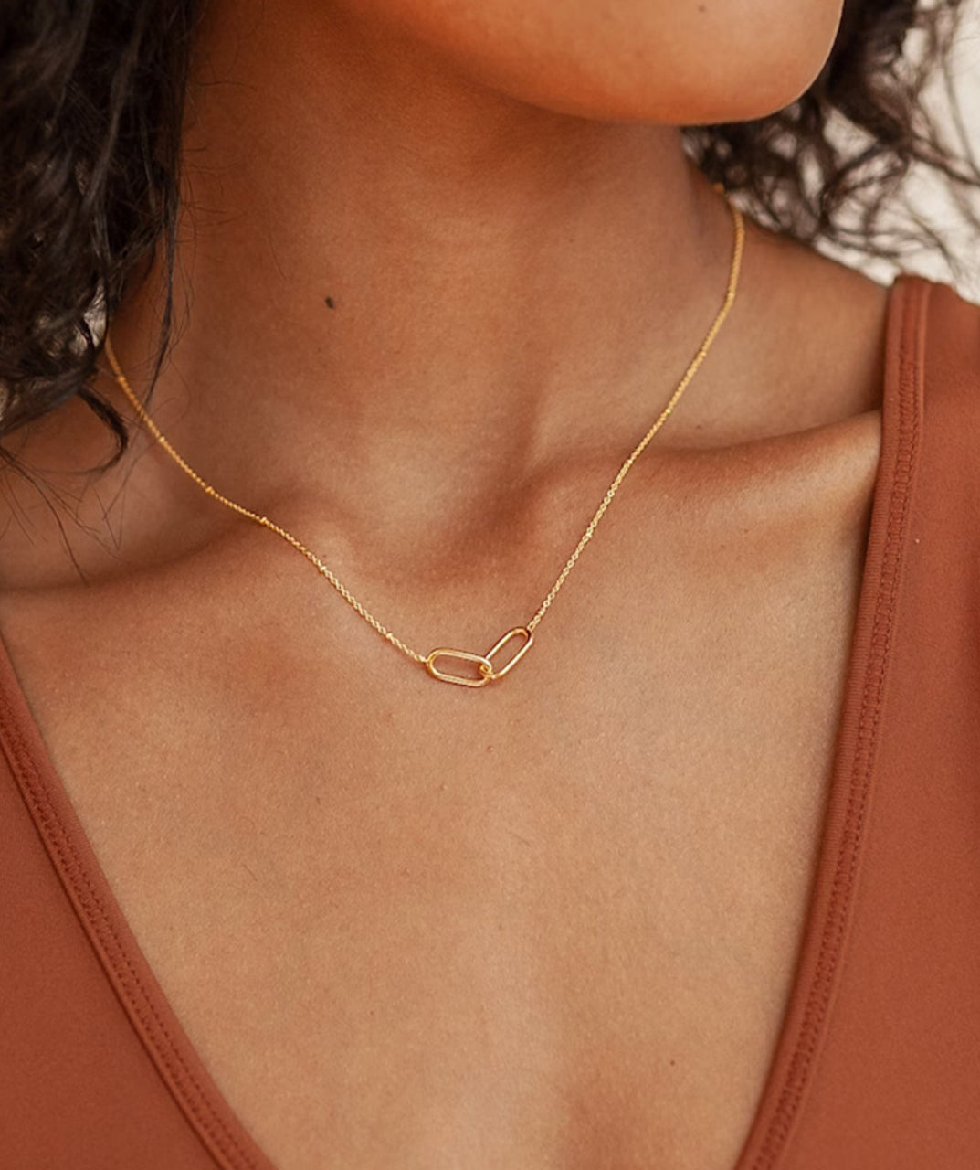 Paperclip Pendant Necklace