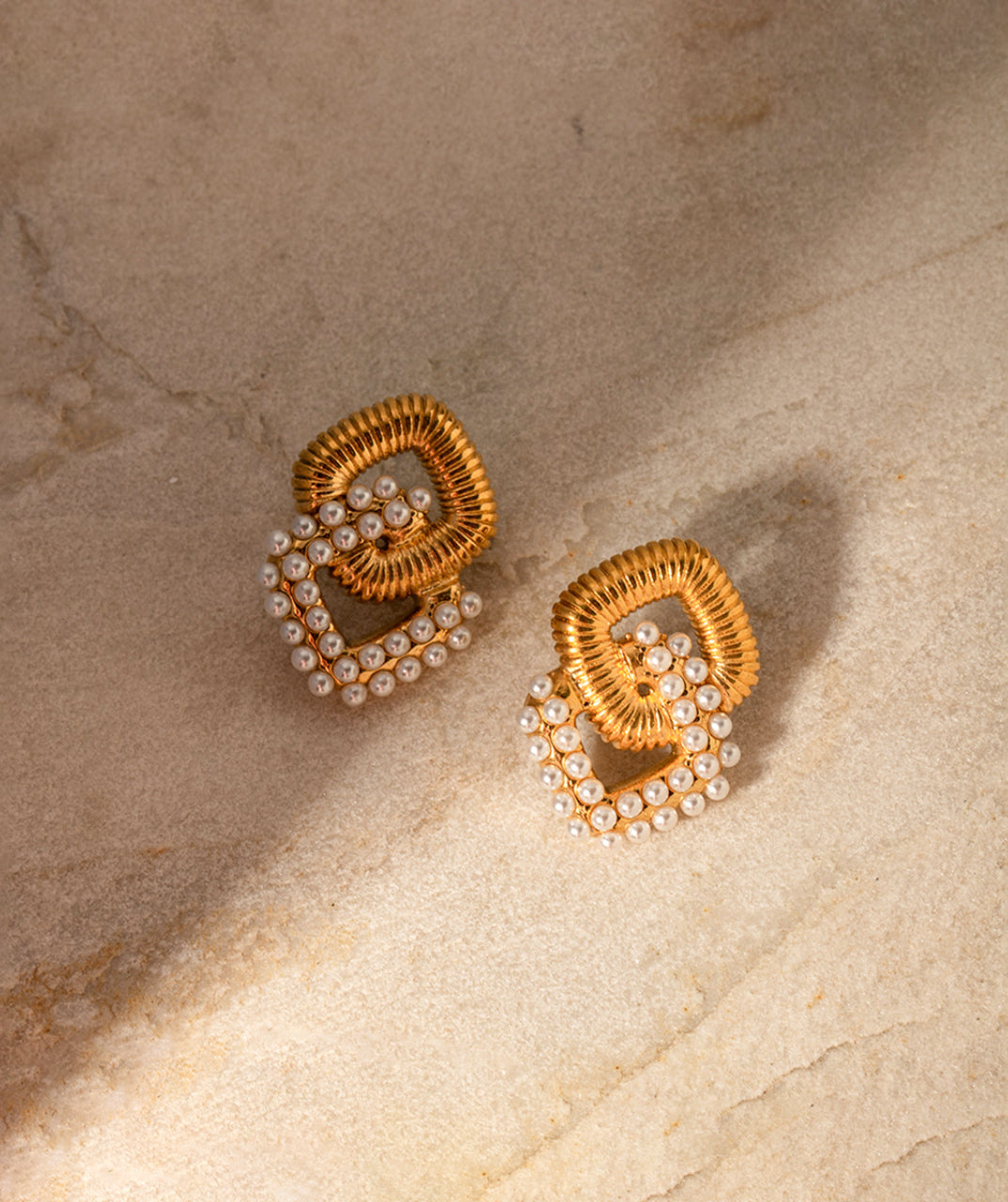 Square Zircon Drop Earrings