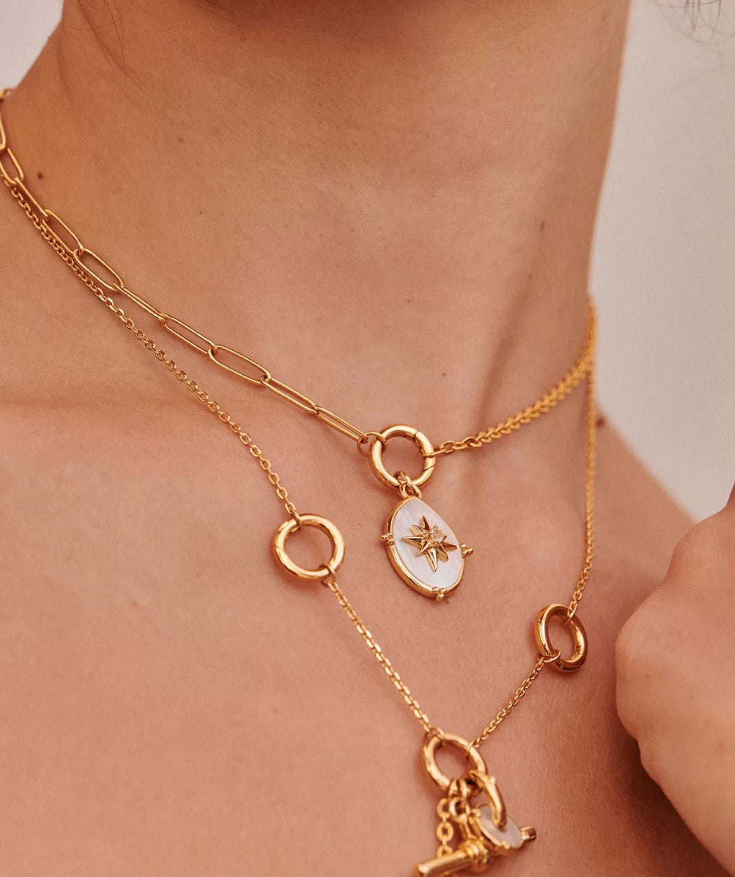 Circle Adjustable Chain Necklace