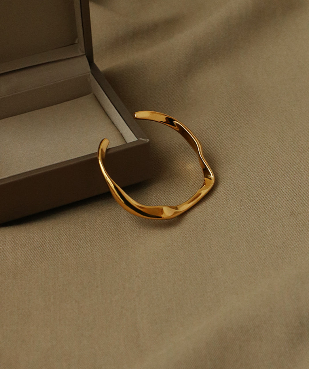 Asymmetric Gold Cuff