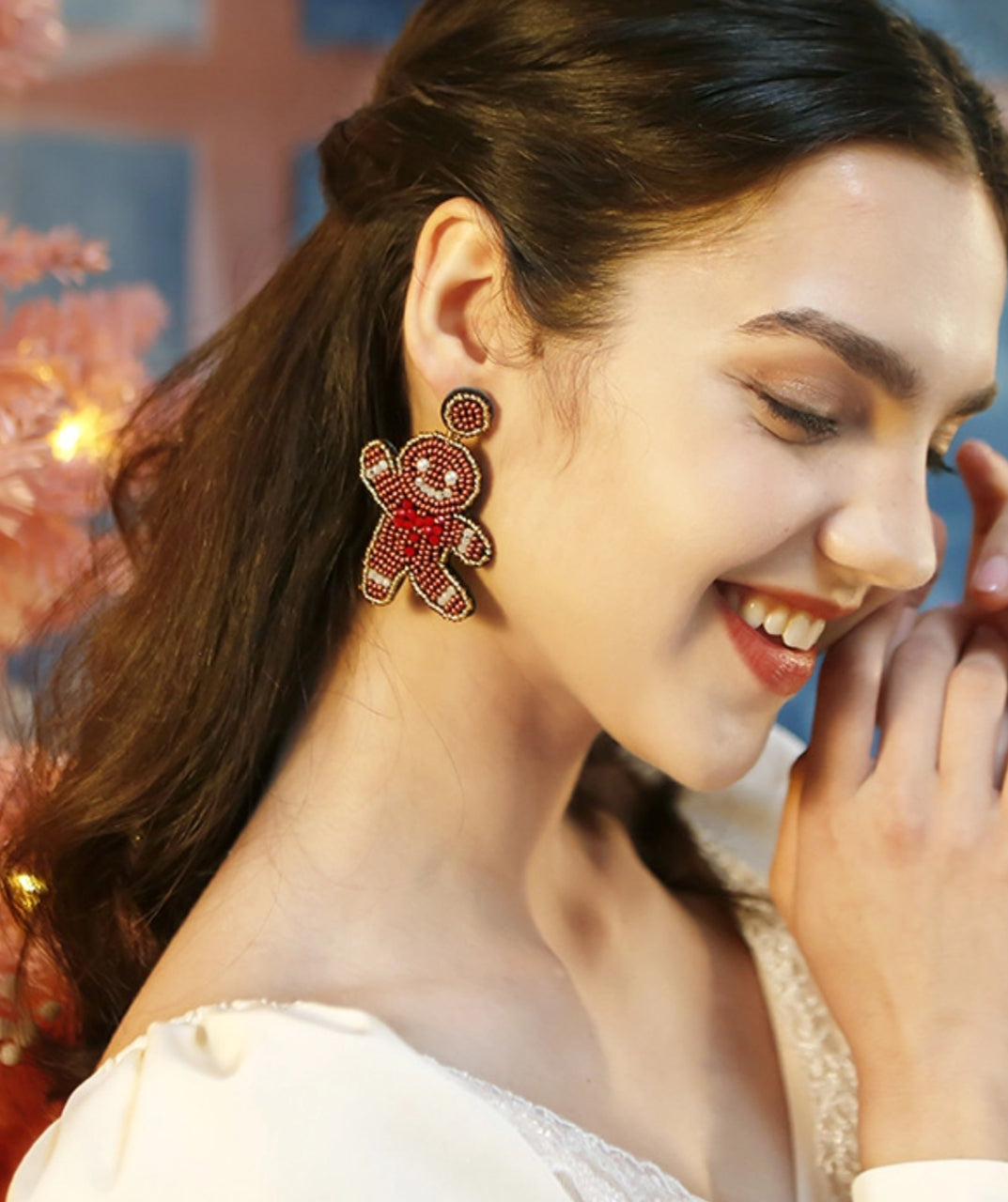 Sweet Gingerbread Man Earrings