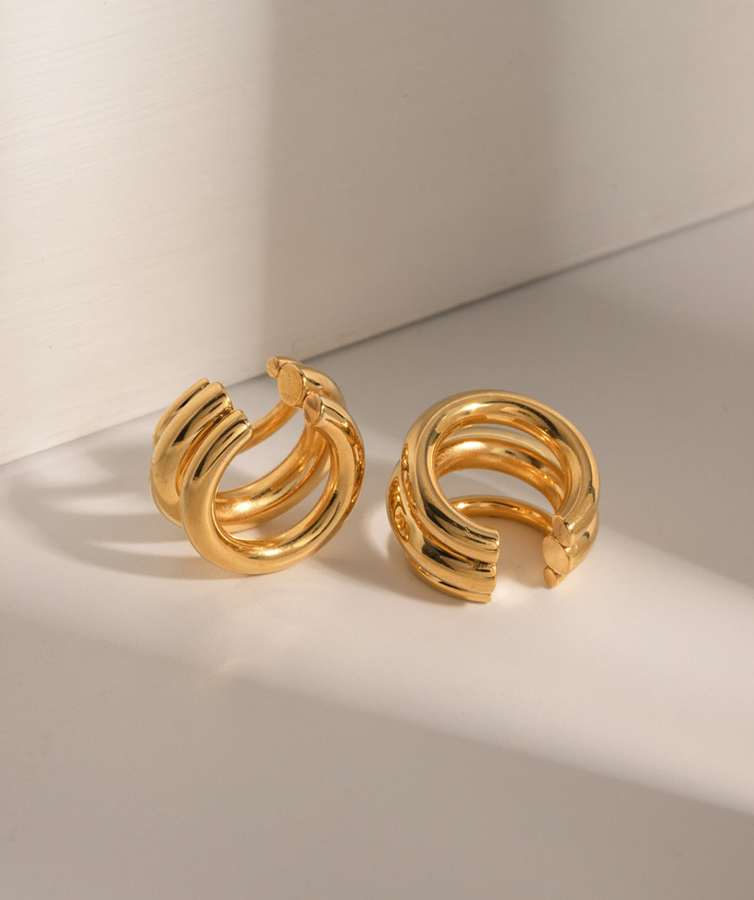 Golden Helix Ear Cuffs