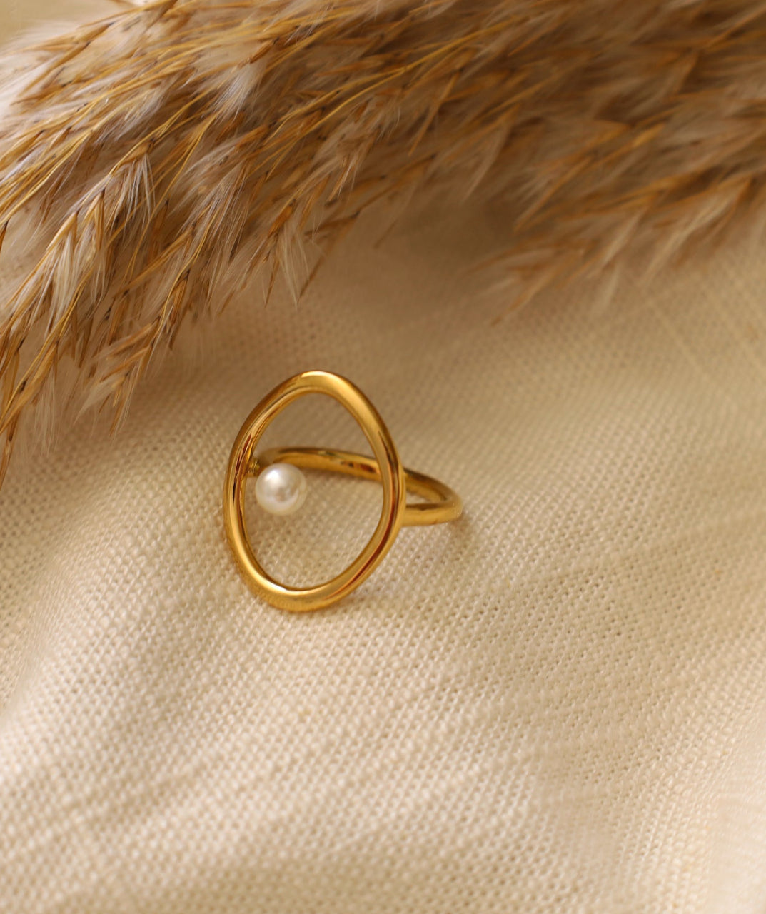 Modern Pearl Statement Ring