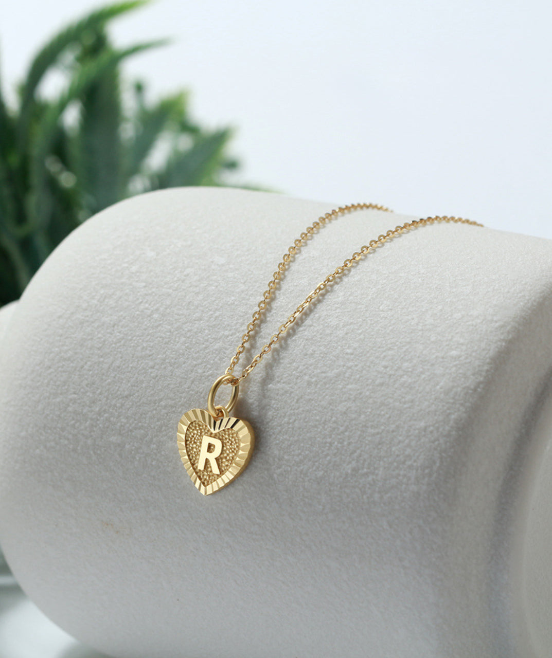 Heart Letter Pendant Necklace