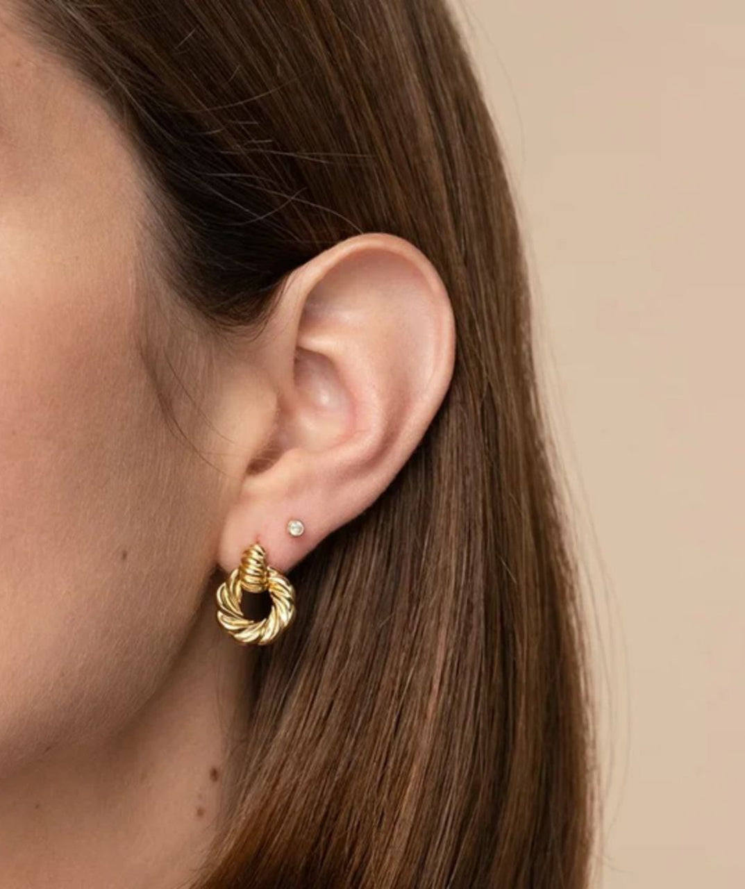 Gold-Plated Stud Earrings