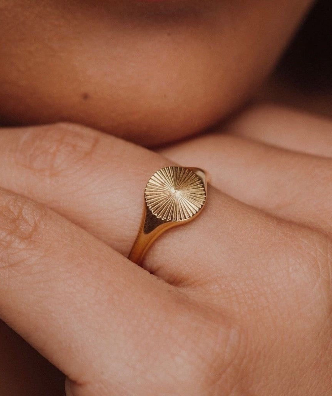 Wave Texture Signet Ring