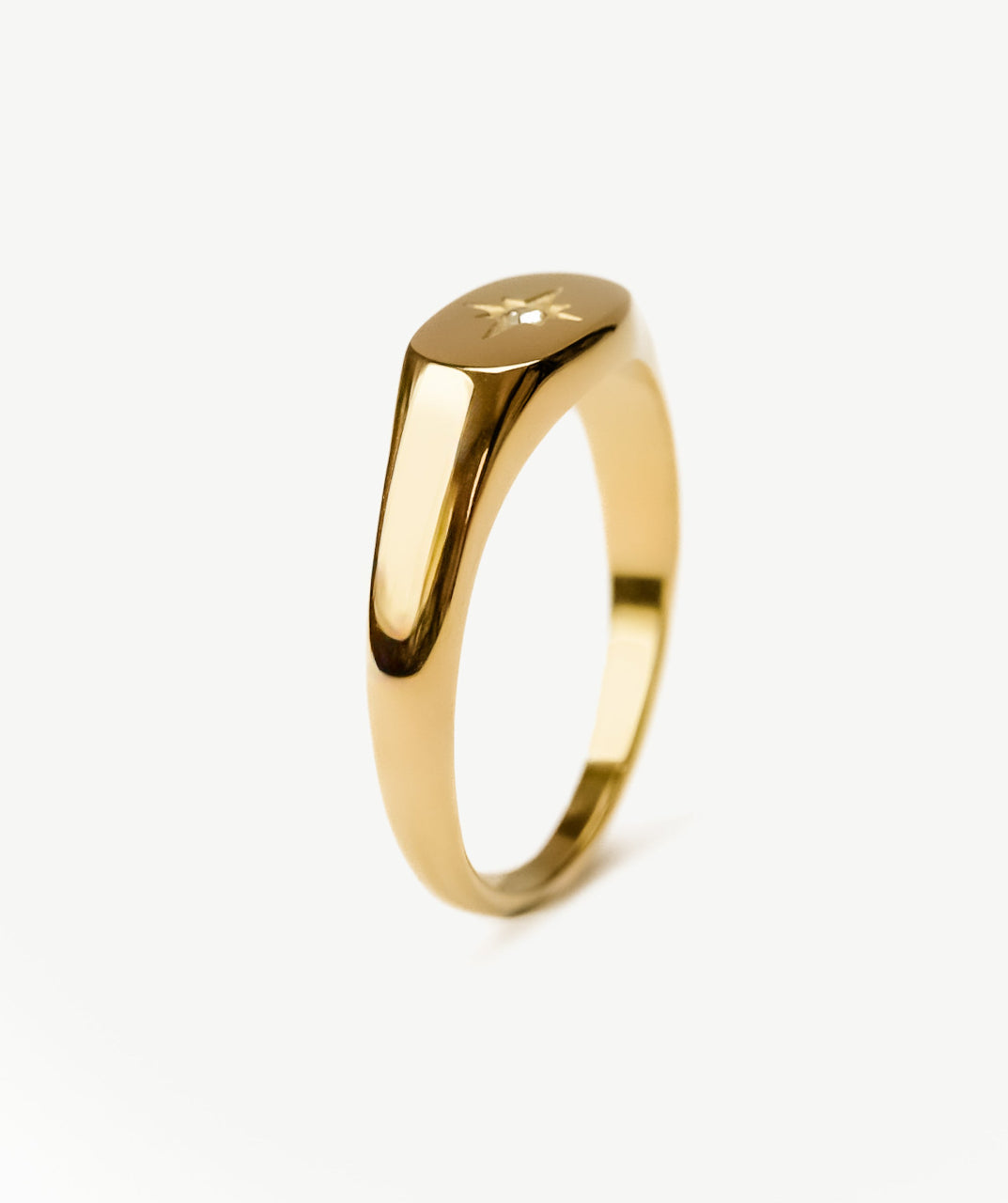 Octagonal Star Signet Ring