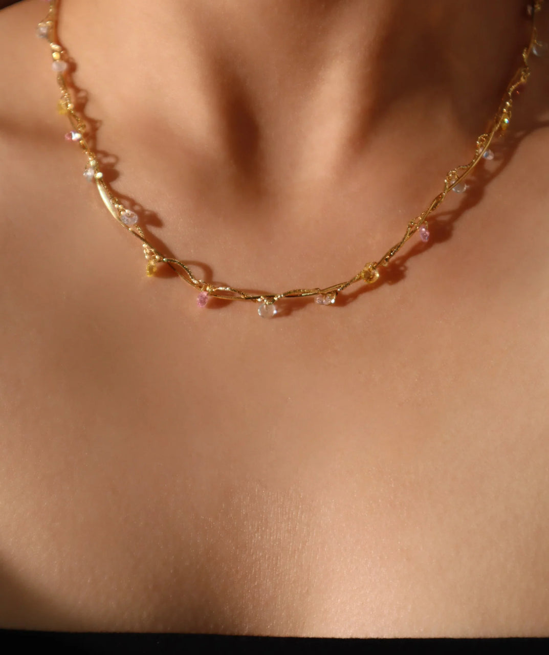 Zircon Interwoven Necklace