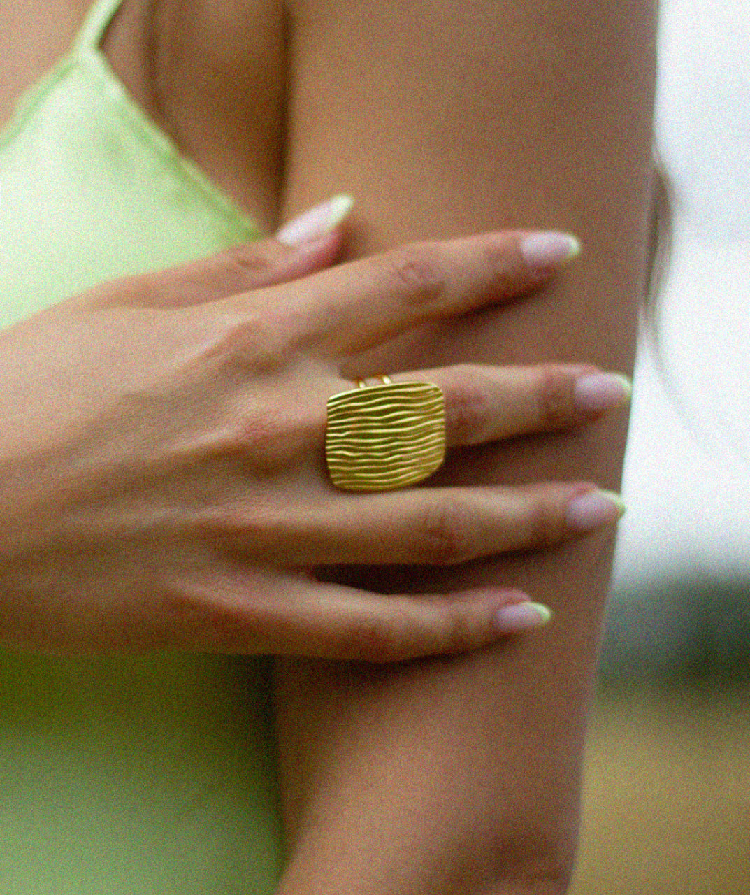 Geometric Texture Statement Ring