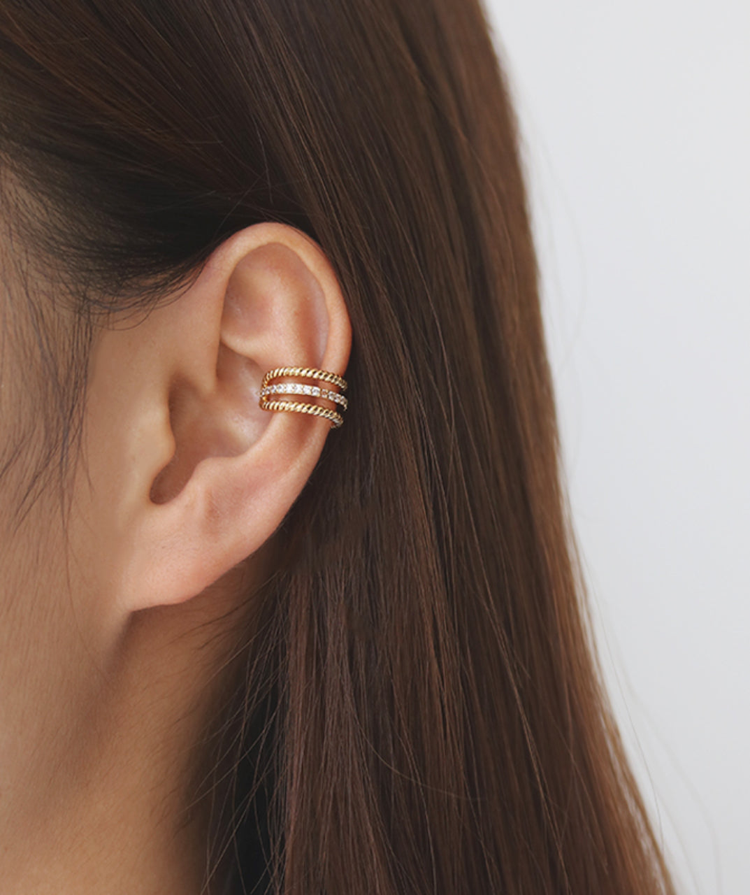 Sleek Gold Ear Cuffs