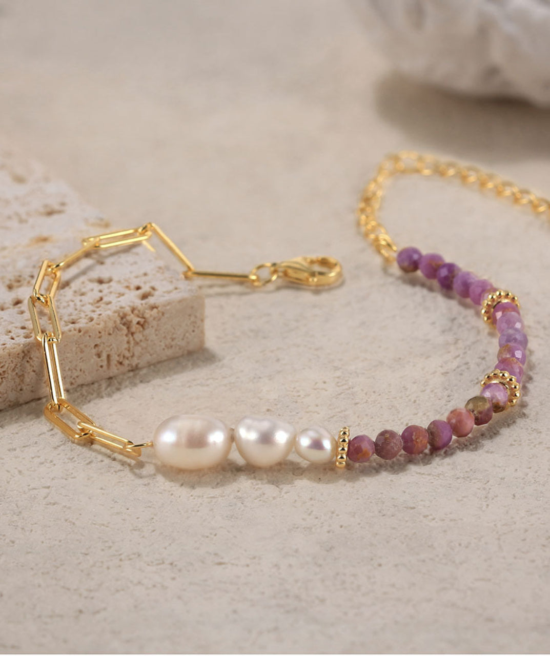 Pearl Purple Mica Bracelet