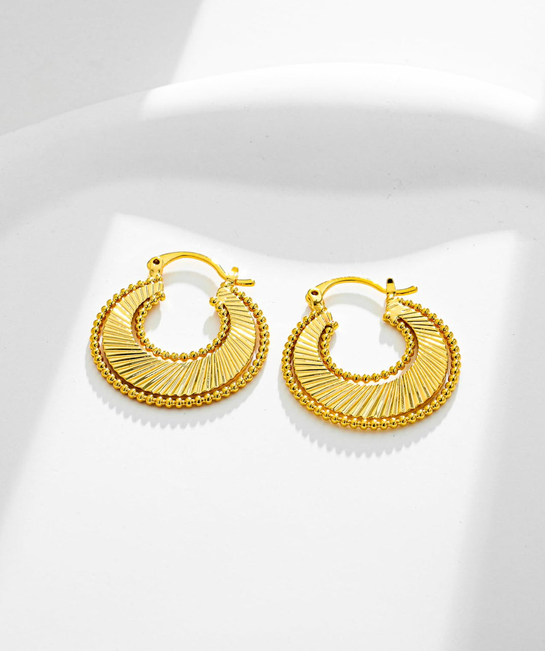 Bohemian Gold Hoop Earrings