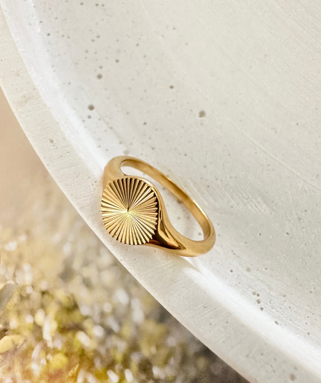 Wave Texture Signet Ring