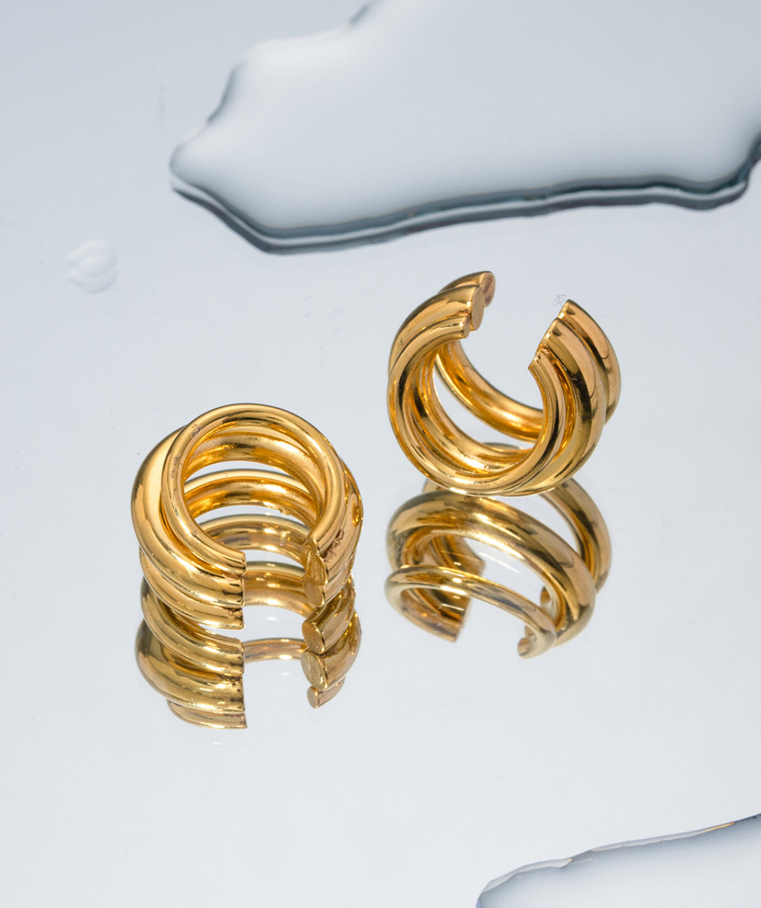 Golden Helix Ear Cuffs