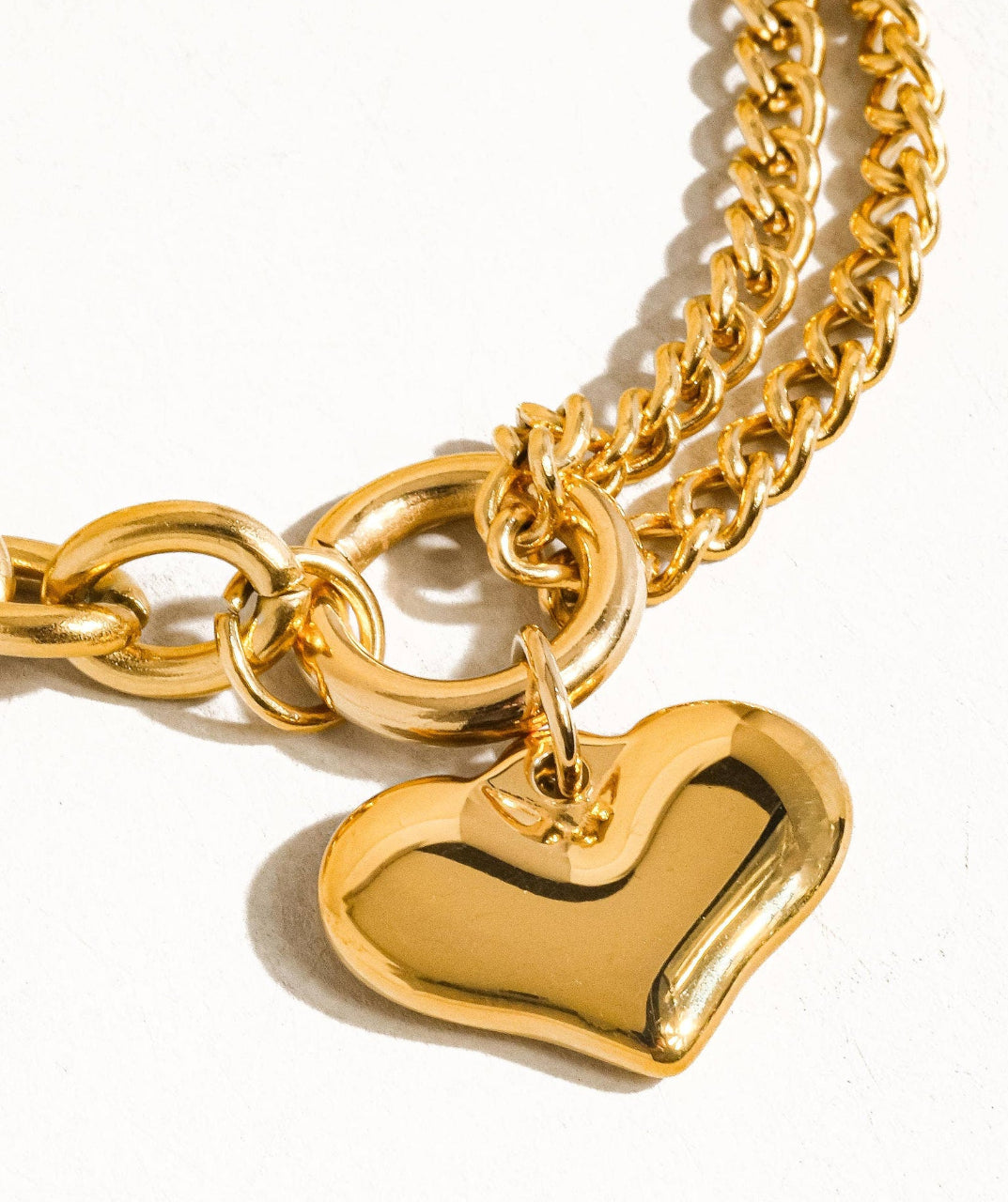 Heart Chunky Chain Bracelet