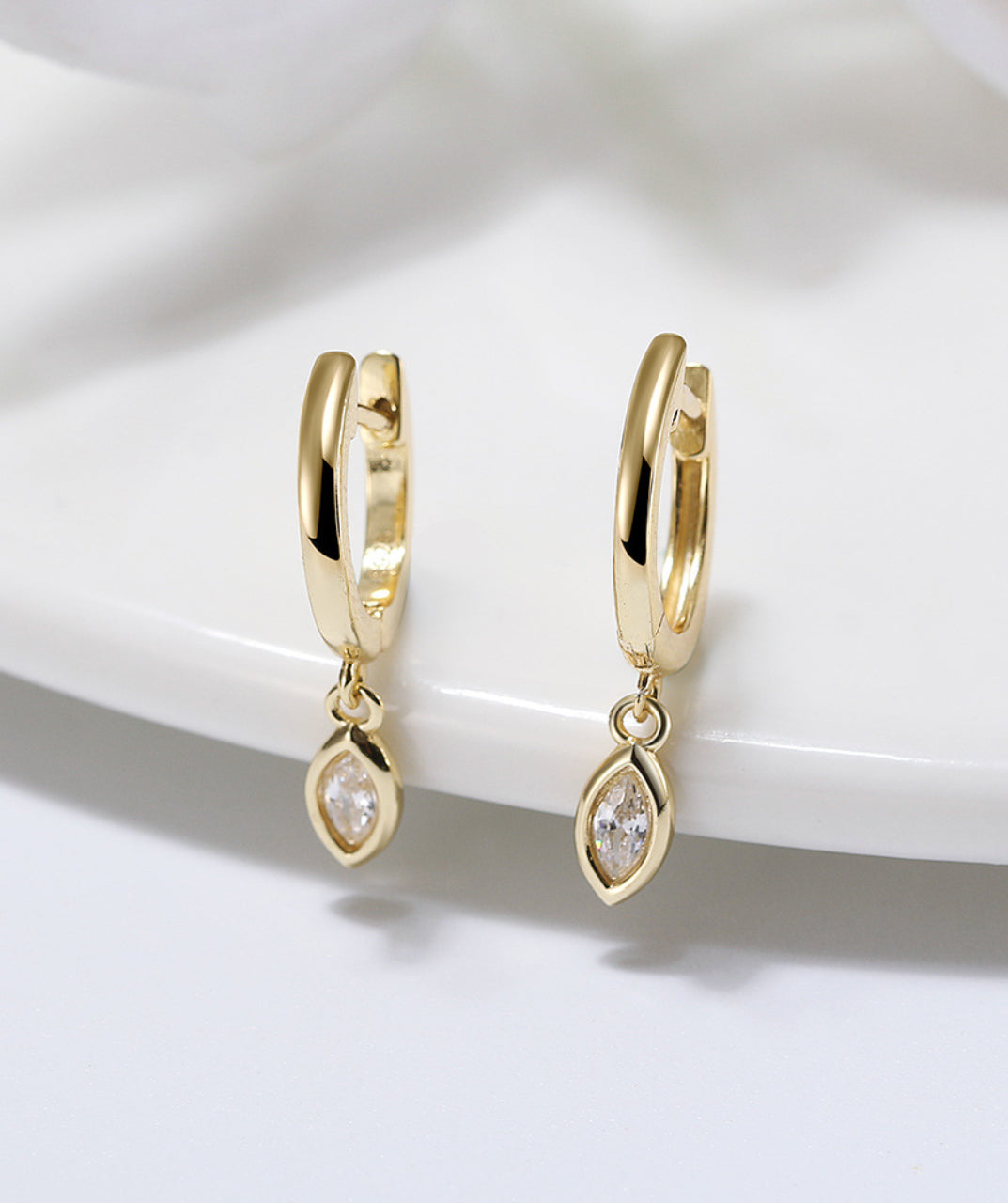 Gold-Plated Drop Earrings