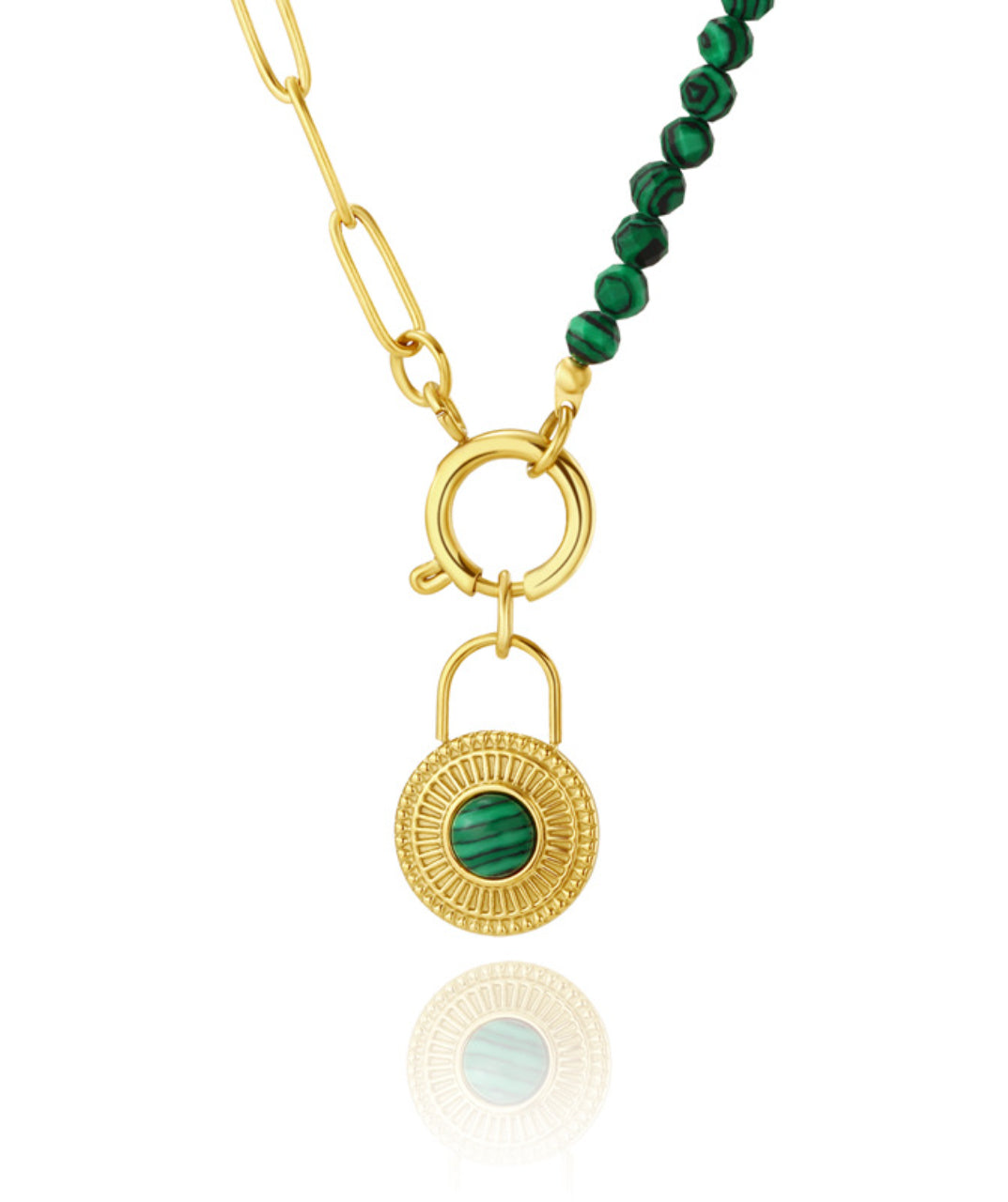 Malachite Pendant Necklace