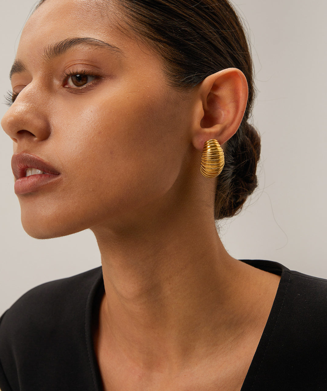 Gold-Plated Hoop Earrings