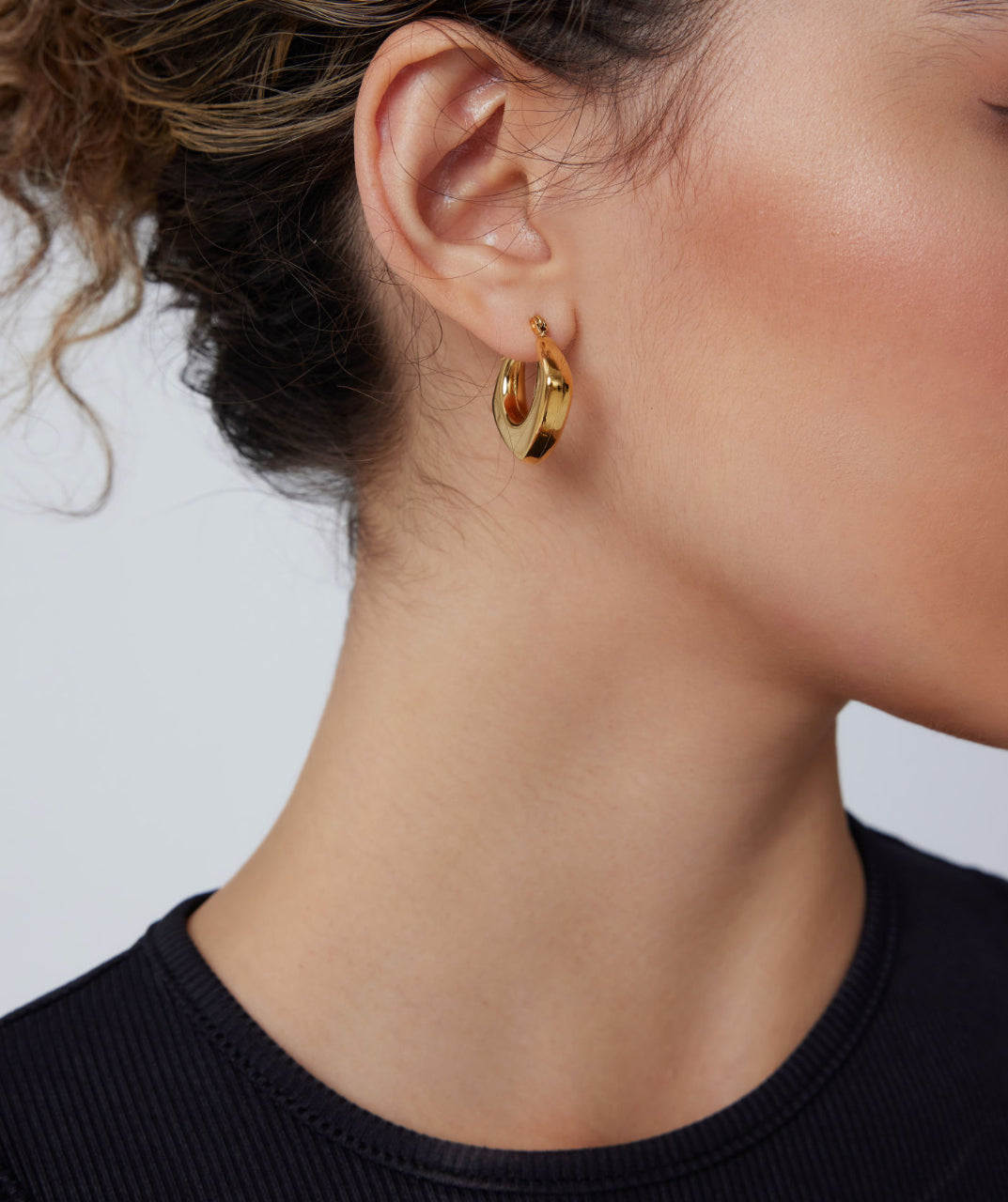 Gold-Plated Hoop Earrings