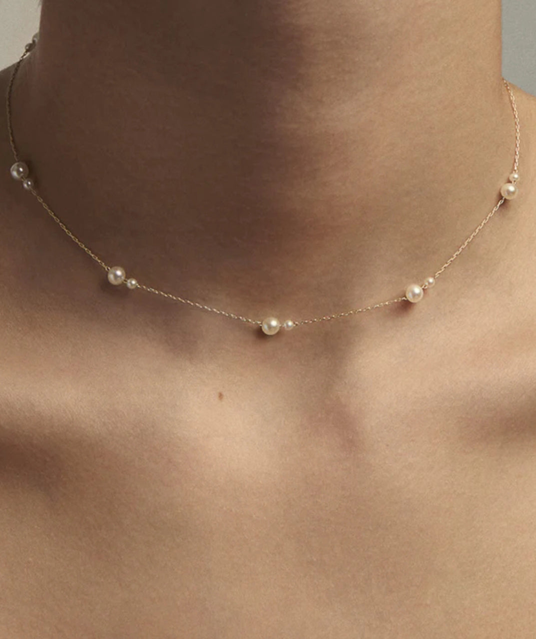 Elegant Pearl Chain Necklace