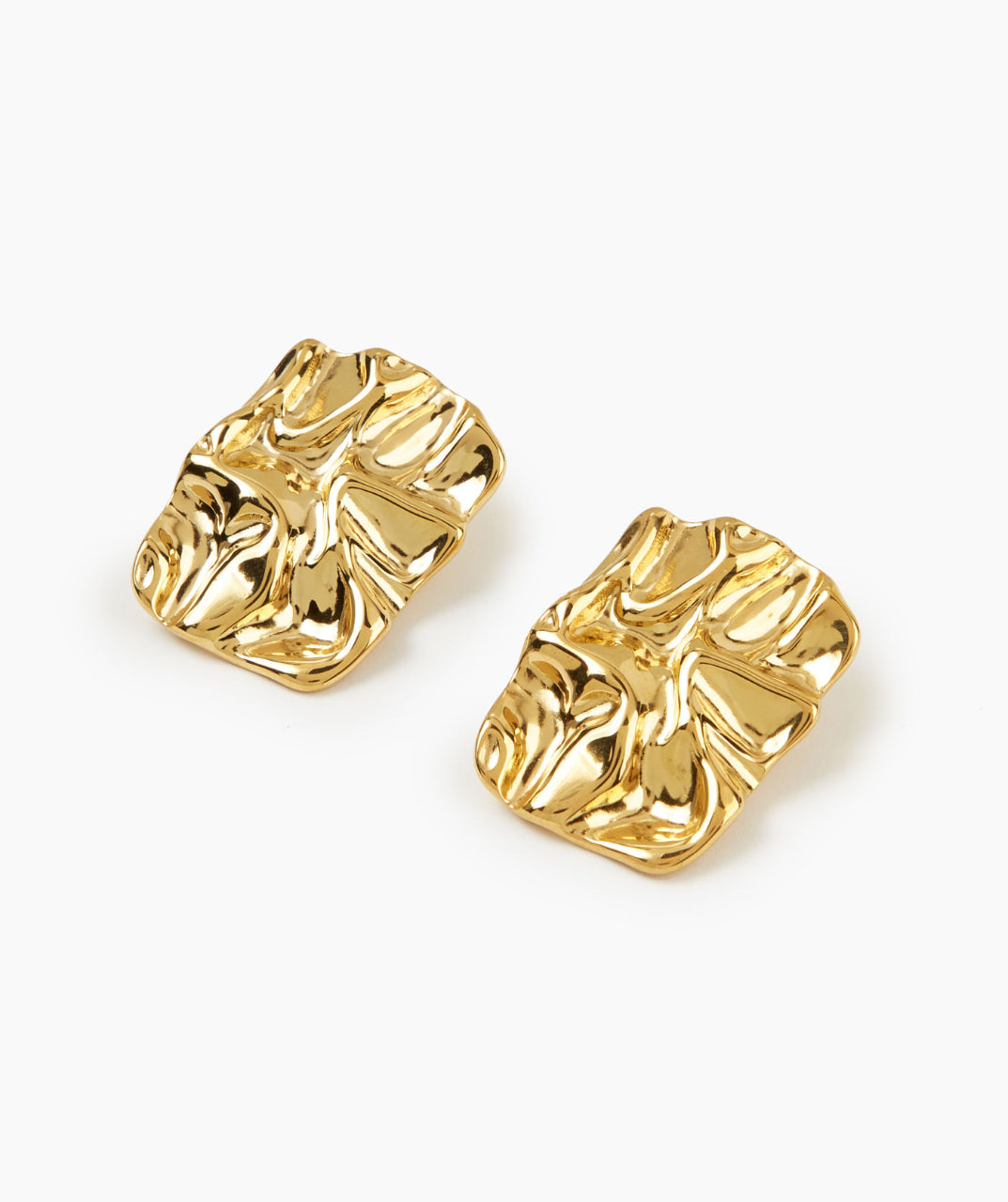 Pleated Stud Earrings