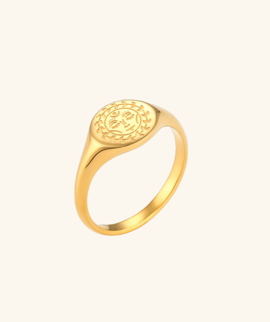 Patterned Signet Ring