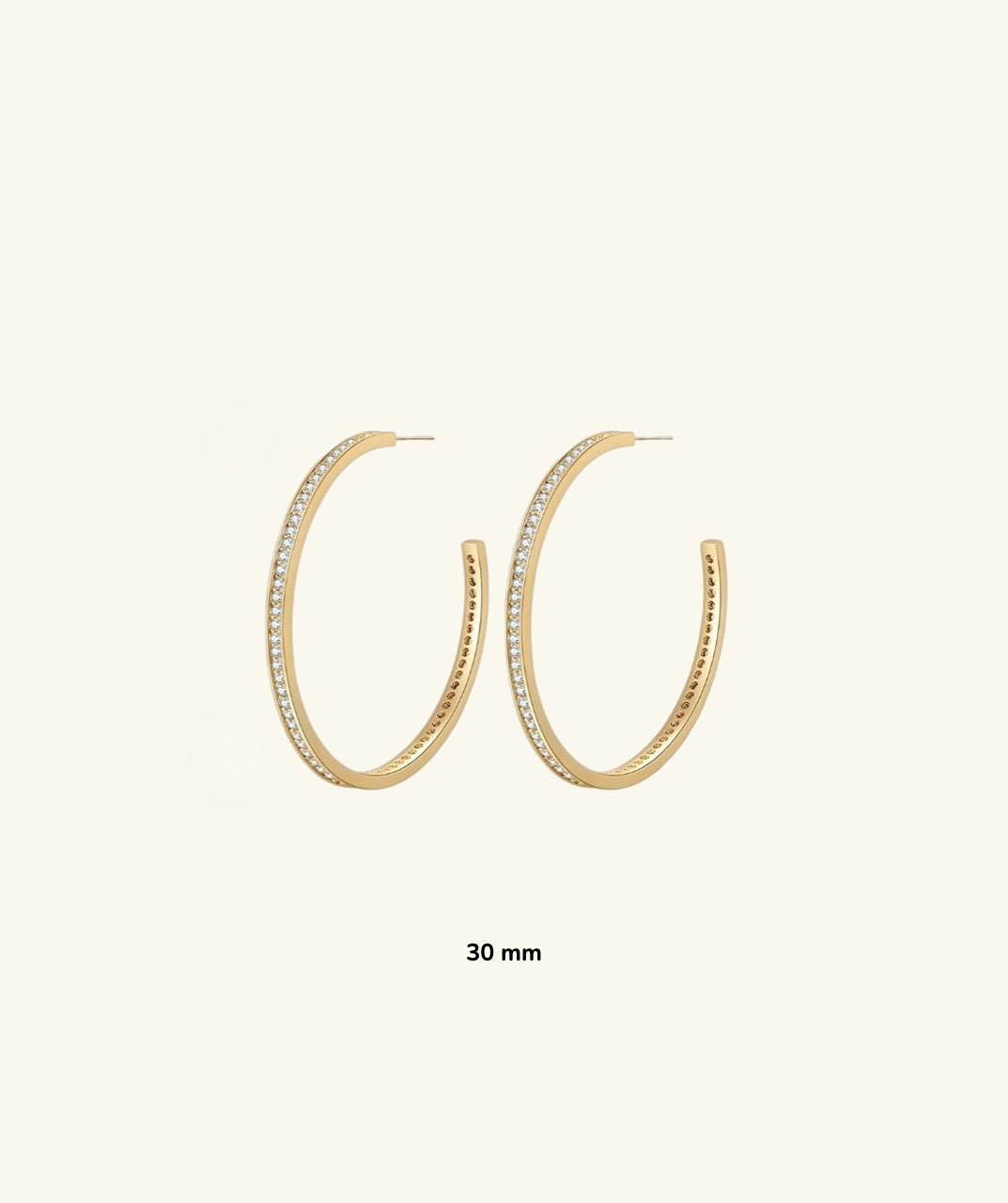 Pave Hoop Earrings