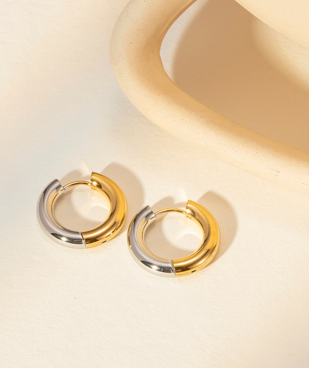 Silver Gold Hoop Earrings