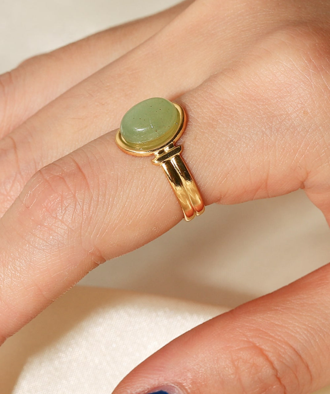 Vintage Green Stackable Ring