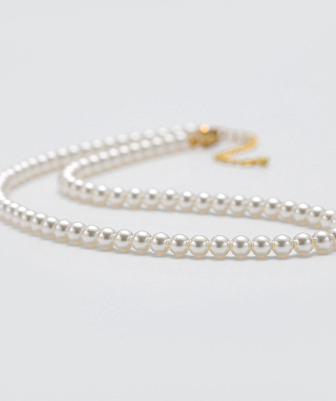 Pearl Brass Chain Necklace