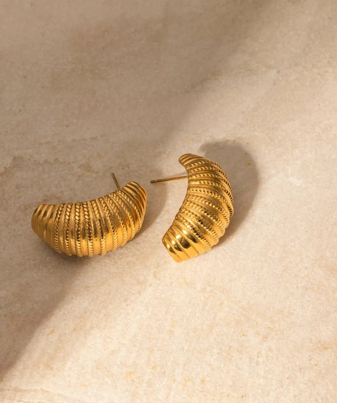 Gold-Plated Hoop Earrings