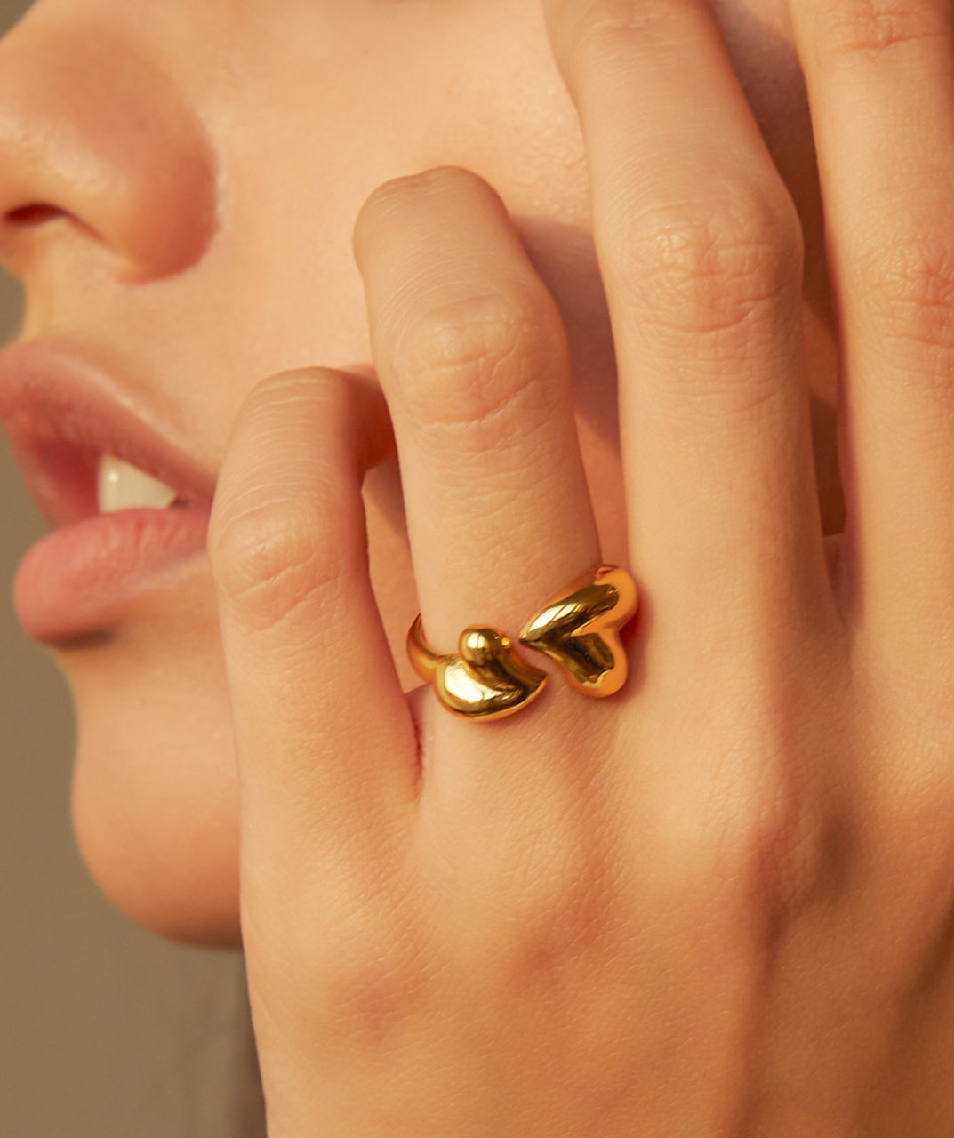 Heart Open Stackable Ring