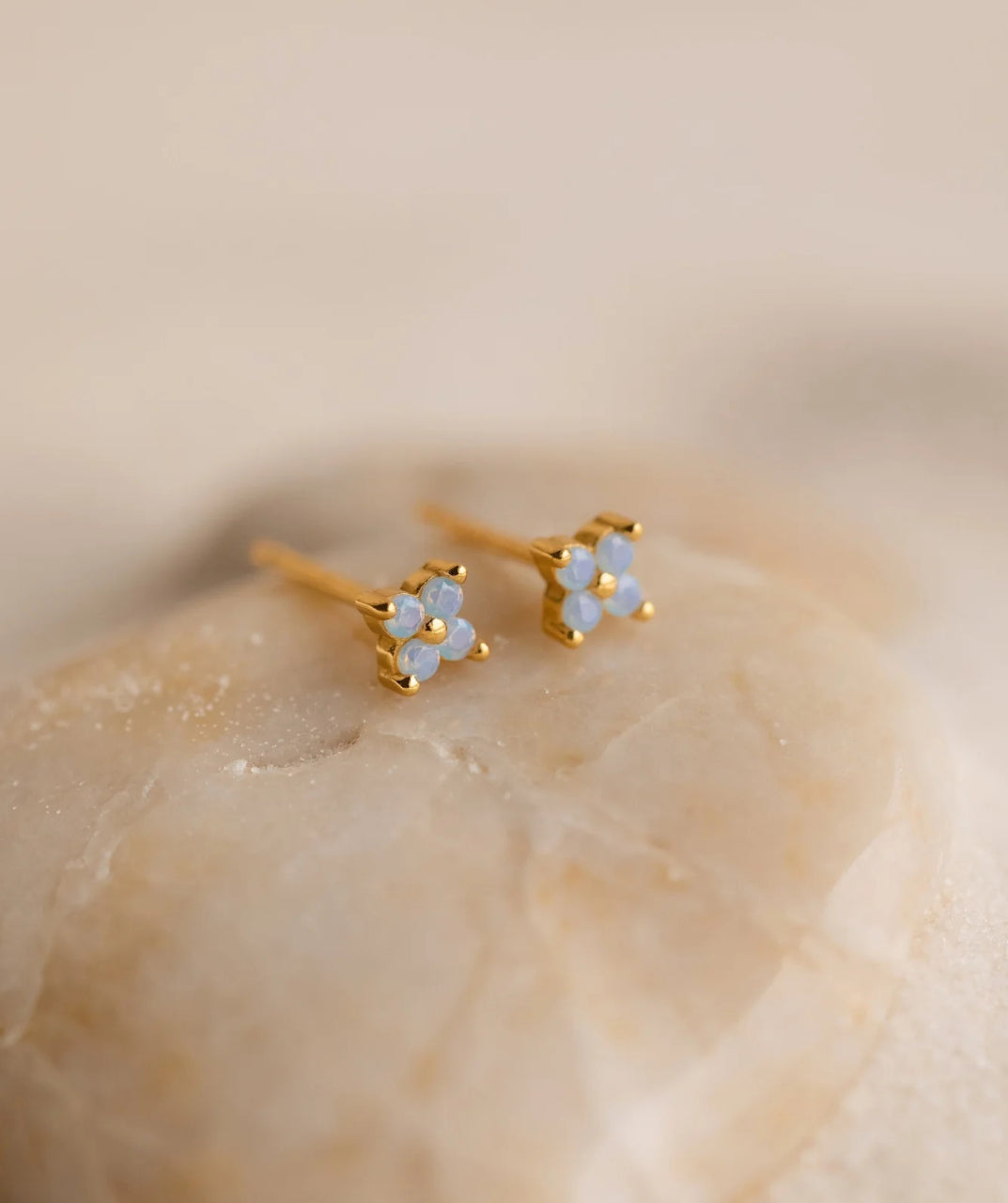 Blue Blossom Stud Earrings