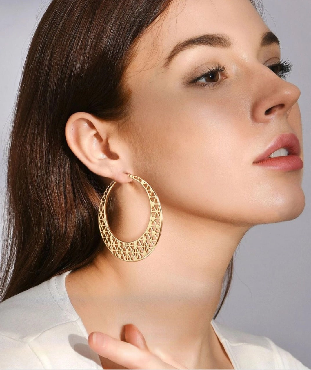 Hollow Round Hoop Earrings