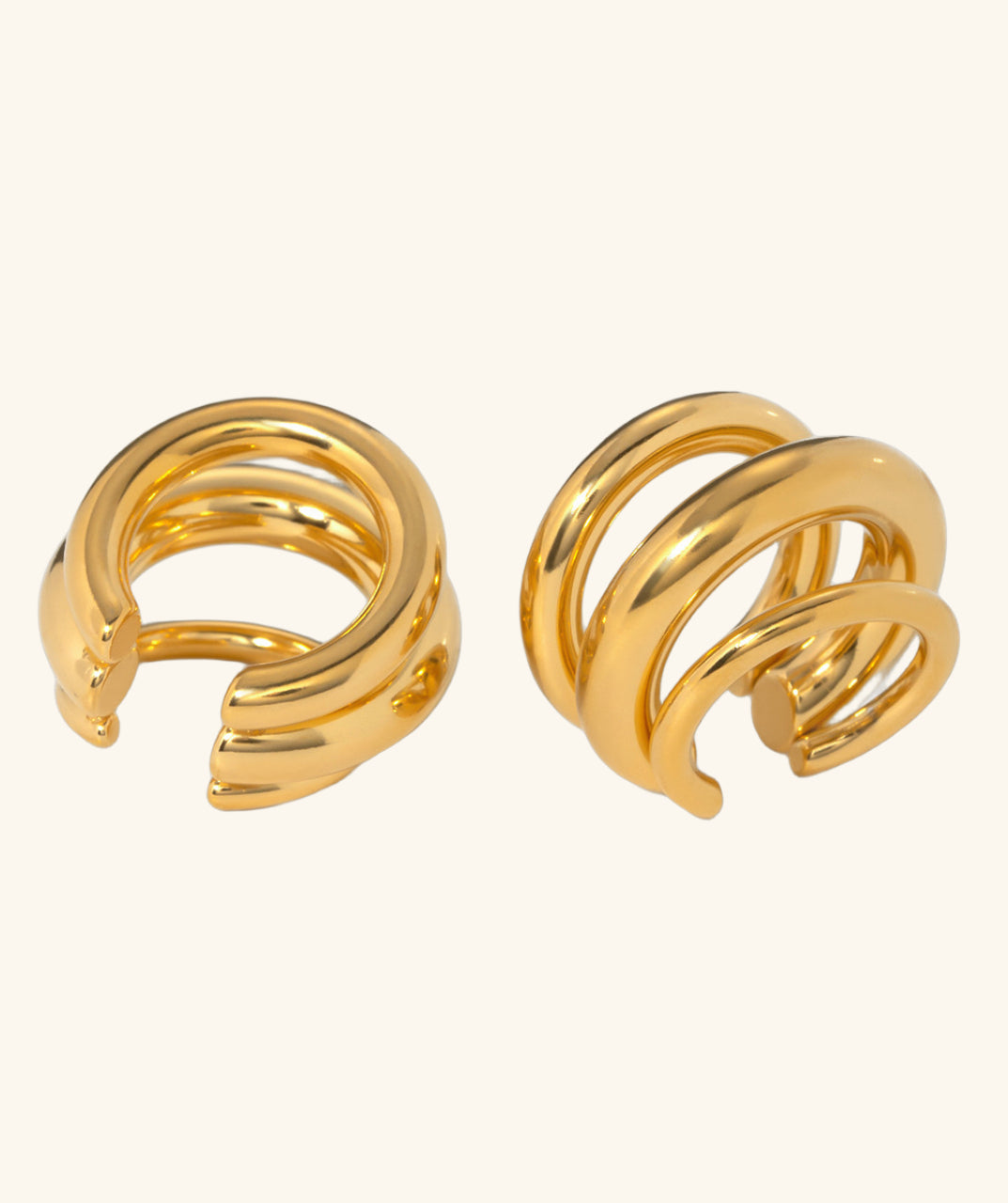 Golden Helix Ear Cuffs