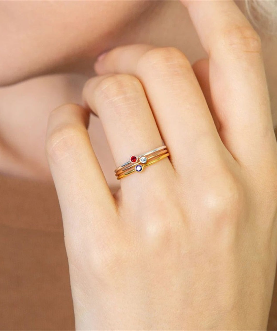 Birthstone Stackable Ring