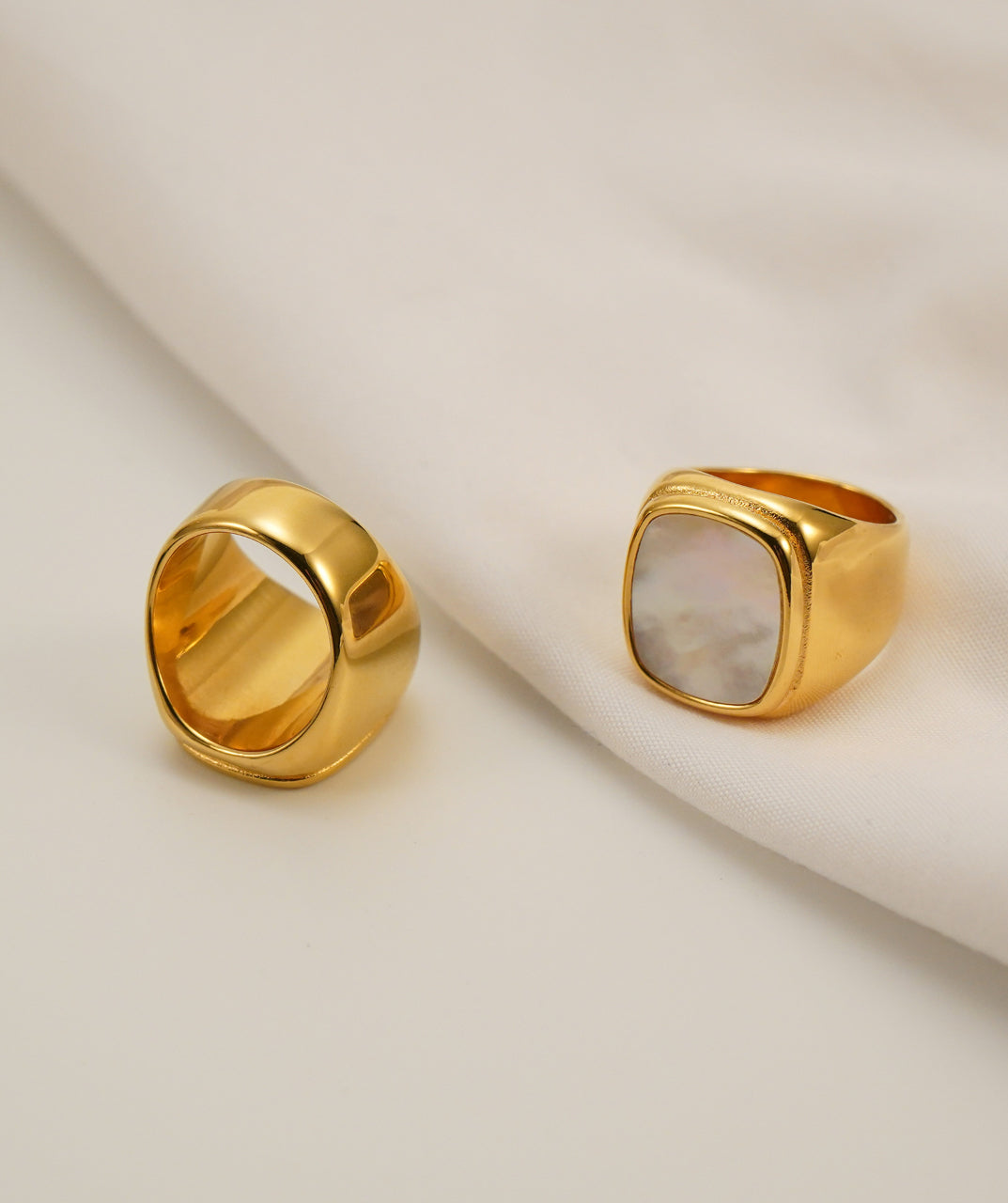 Mother-Pearl Signet Ring