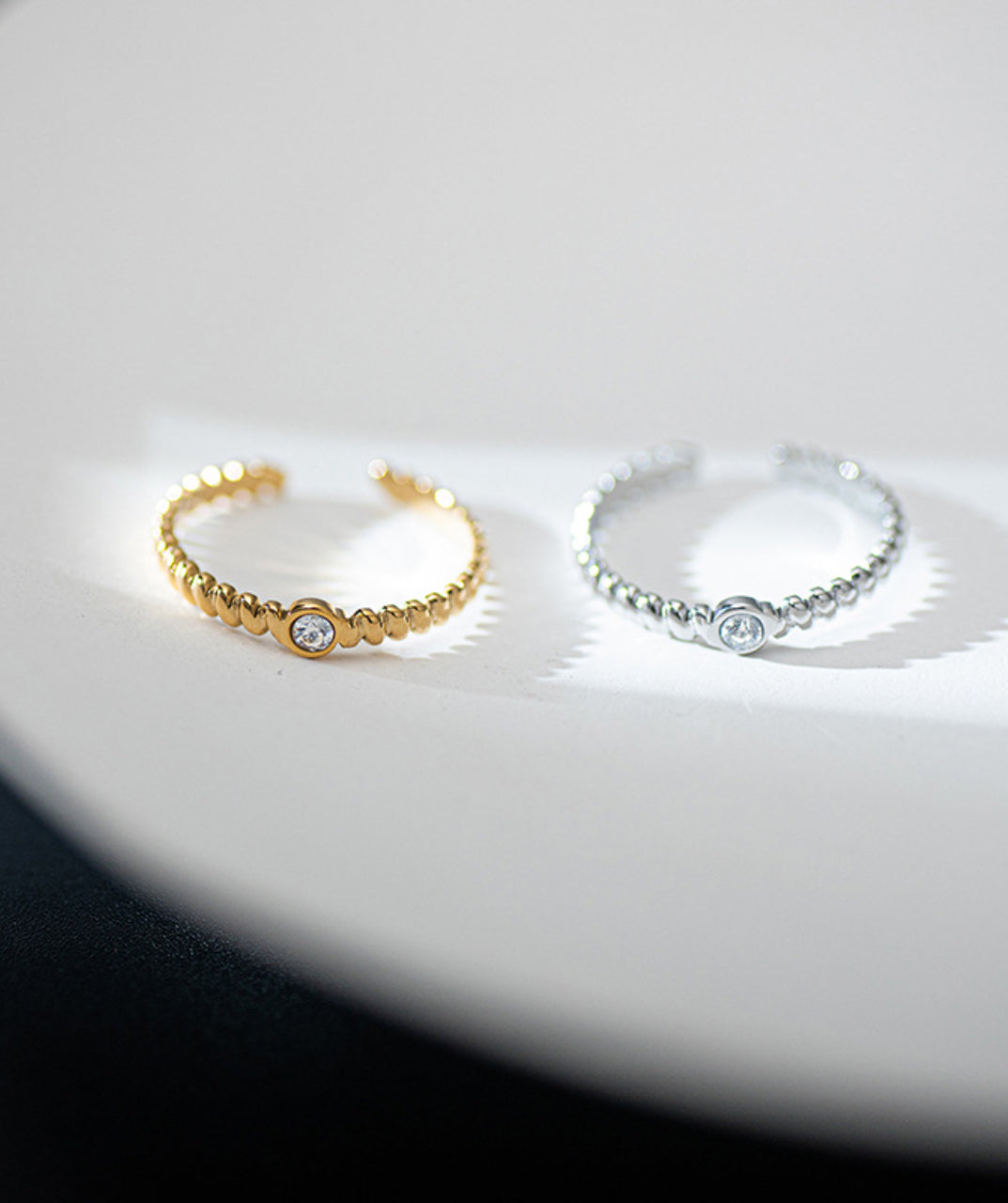 Twist Diamond Stackable Ring