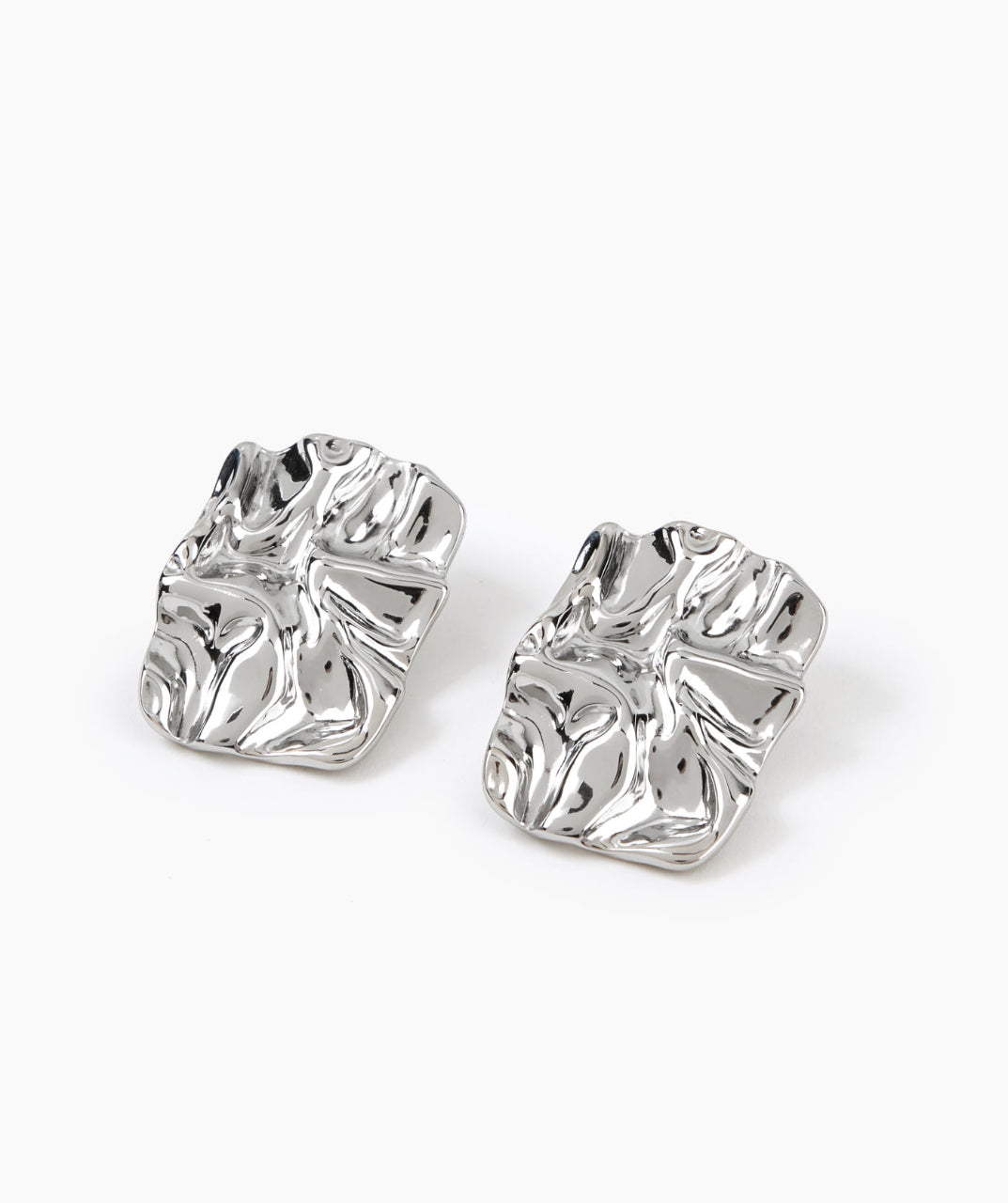 Pleated Stud Earrings