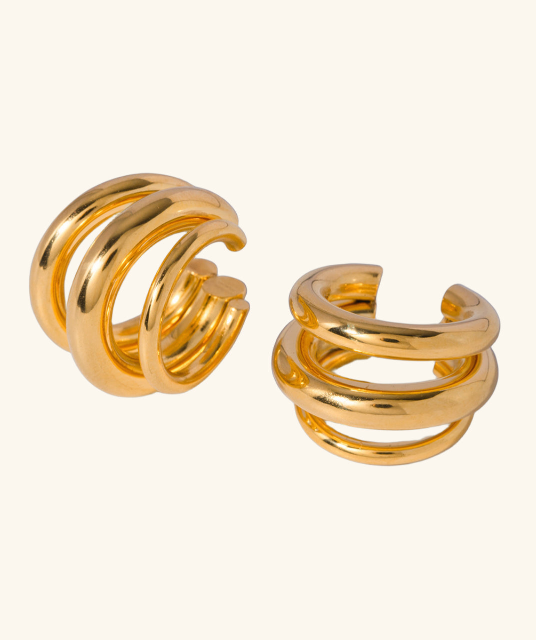 Golden Helix Ear Cuffs