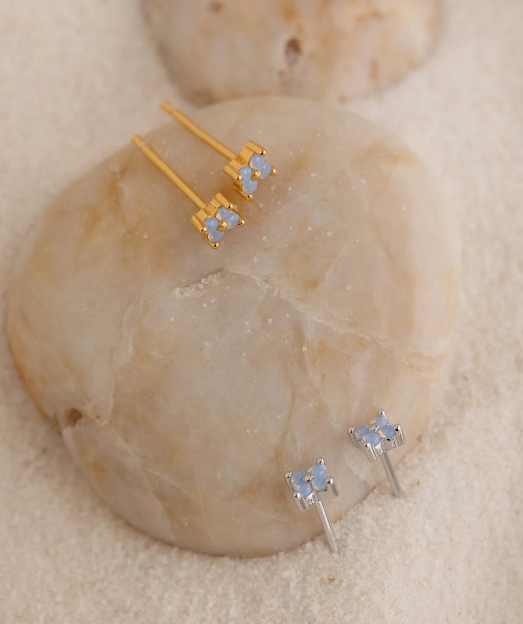 Blue Blossom Stud Earrings