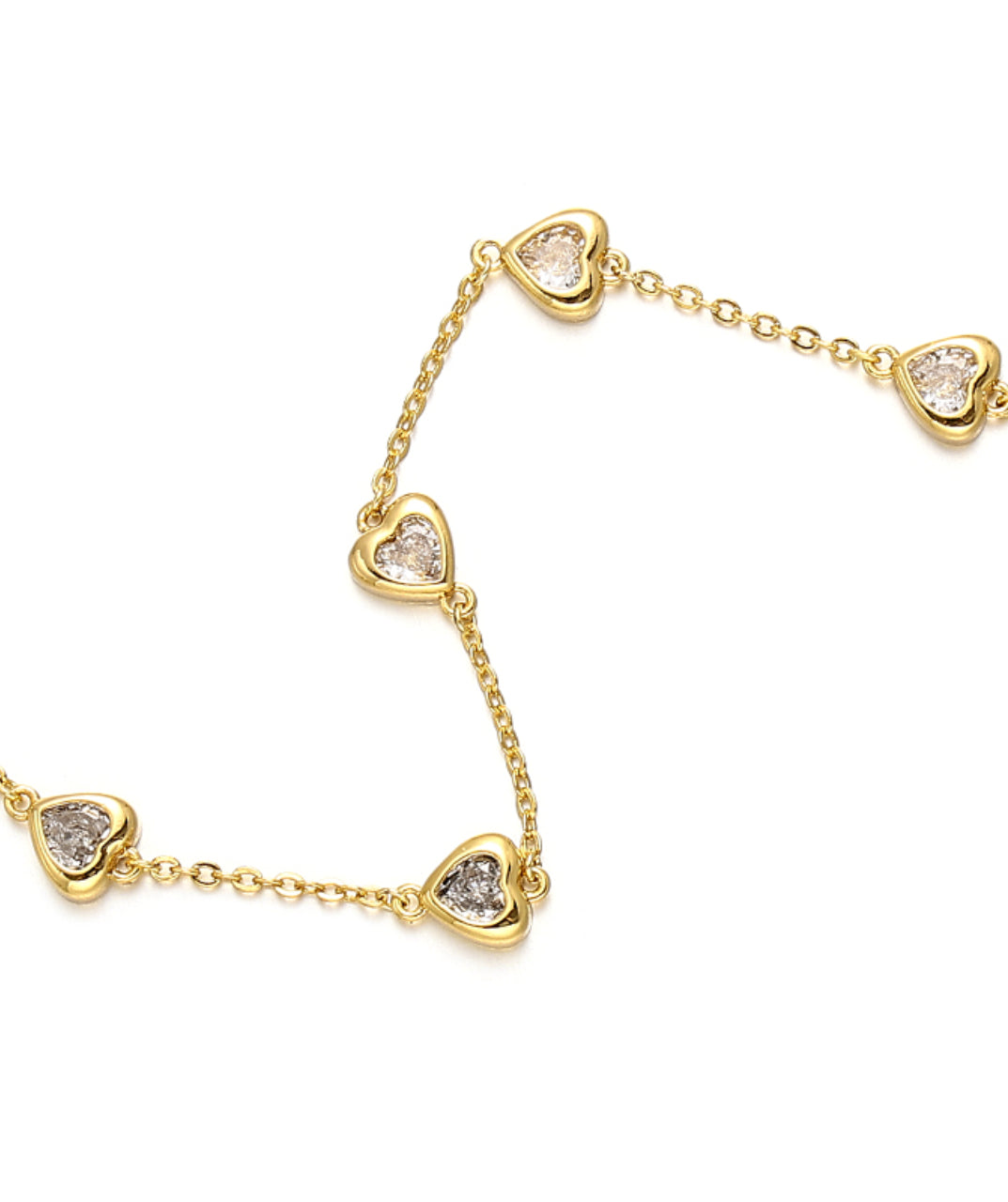 Exquisite Heart Charm Bracelet