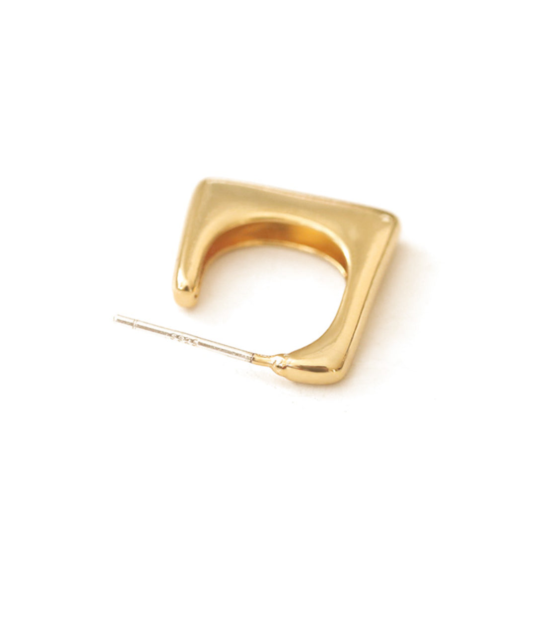 Geometric Brass Hoop Earrings