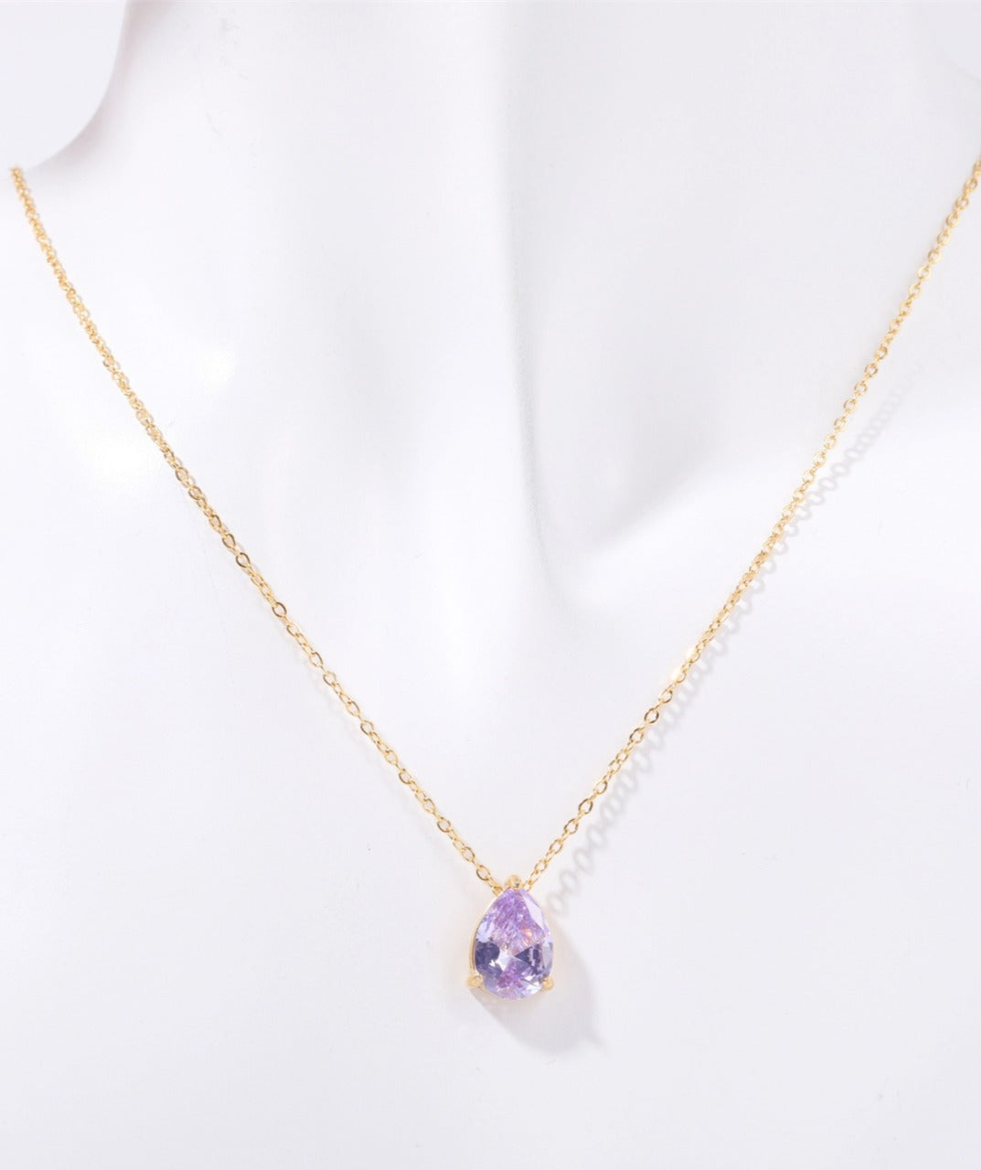 Teardrop Birthstone Necklace