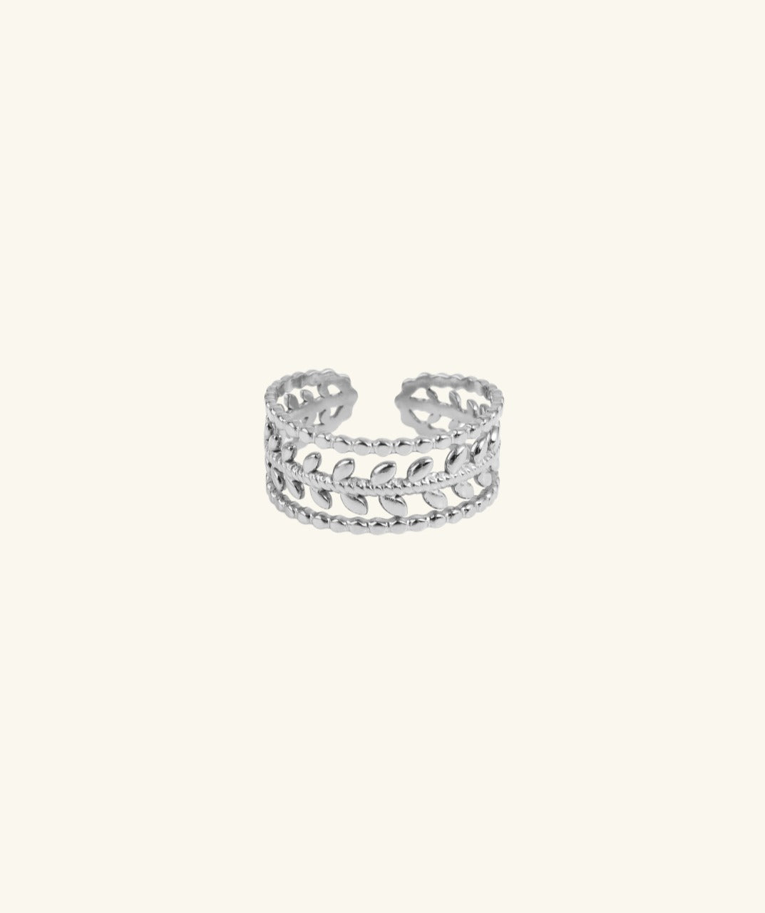 Leaf Hollow Stackable Ring