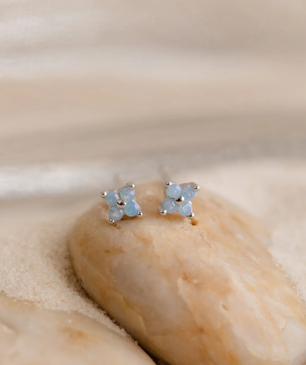 Blue Blossom Stud Earrings