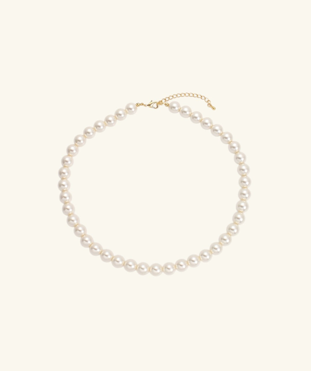 Pearl Brass Chain Necklace