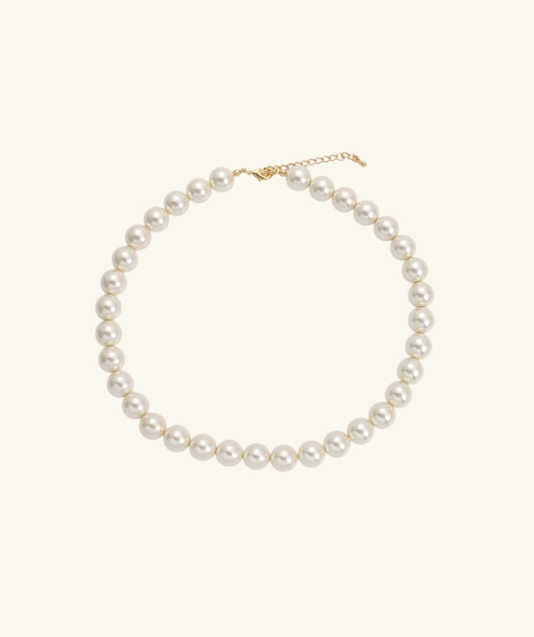 Pearl Brass Chain Necklace